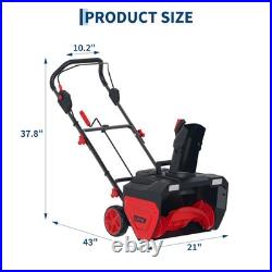 Snow Blower 40V Cordless 21 Clearing Width 2 x 5.0Ah Batteries LED Light Adjust