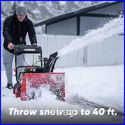 Snow Blower Gas Powered 24 Inch 2-Stage 212cc Engine with Electric Start, LED