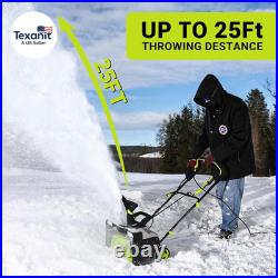 Snow Blower15A Motor, 20-Inch Electric Snow Blower, Electric Snow Shovel with 2