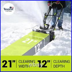 Snow Blower15A Motor, 20-Inch Electric Snow Blower, Electric Snow Shovel with 2