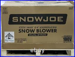 Snow Joe 100-Volt 24 Dual-Stage Snow Blower with 2 x 5ah Batteries ION100V-24SB