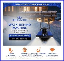 Snow Joe 15-Amp Corded Electric Snow Blower, 22 Clearing Path withDual LED Lights