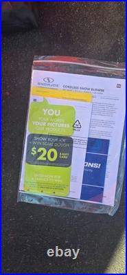 Snow Joe 18 48V Cordless Snow Blower Kit 2 Batteries + Charger Used Excellent C