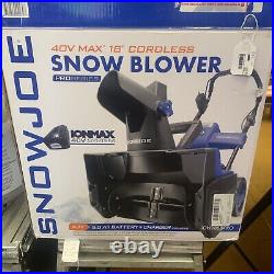 Snow Joe 18-Inch 40 Volt Cordless Single Stage Brushless Pro series Snow Blower