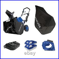 Snow Joe 24v Cordless Snow Blower 18 Clearing Batteries Charger, Blue