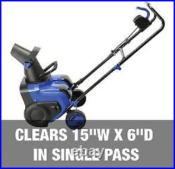 Snow Joe 48-Volt IONMAX Cordless Single-Stage Snow Blower Kit Black/Blue