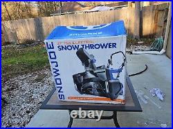 Snow Joe Electric Single Stage Snow Thrower (SJ625E) Open Box/new