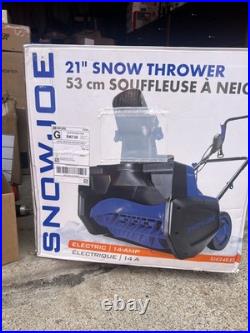 Snow Joe Electric Snow Blower, Push Snow Thrower for Driveway Snow Removal, Blue