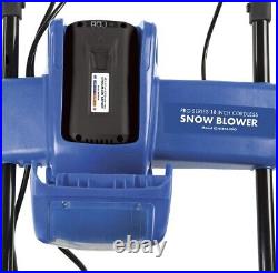 Snow Joe ION18SB-PRO 18-Inch 5.0 Ah Cordless Single Stage Brushless Blower, BLUE