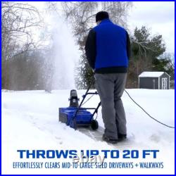 Snow Joe SJ617E 18-Inch 12 Amp Motor Electric Single Stage Snow Thrower, Blue