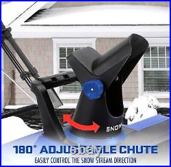 Snow Joe SJ627E Electric Walk-Behind Snow Blower with Dual LED Lights, 22-inch, 15