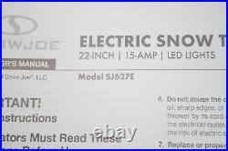 Snow Joe SJ627E Electric Walk-Behind Snow Blower with Dual LED Lights 22inch 15Amp