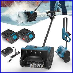 Snow Shovel 21V 13-Inch Cordless Snow Blower Battery Powered +2PCS Battery