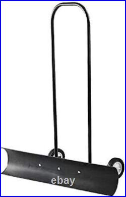 Snowcaster 70snc 36-inch Bi-directional Wheeled Snow Shovel Pusher. 10.5x36. Blk