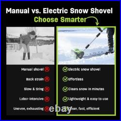 Steelite 12in Electric Cordless Snow Shovel with 4.0-Ah 21V Battery and Charger Steelite 12in Electric Cordless Snow Shovel with 4.0-Ah 21V Battery and Charger