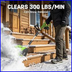 Steelite 12in Electric Cordless Snow Shovel with 4.0-Ah 21V Battery and Charger