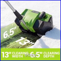 Steelite 13-Inch Cordless Snow Shovel with Dual 4.0 Ah 21V Batteries and Charger