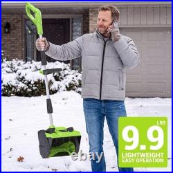Steelite 13-Inch Cordless Snow Shovel with Dual 4.0 Ah 21V Batteries and Charger