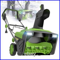 Steelite 20in 15A Corded Electric Snow Blower with LED Headlights 30 FT Distance