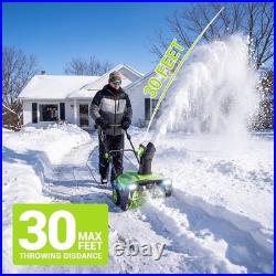 Steelite 20in 15A Corded Electric Snow Blower with LED Headlights 30 FT Distance