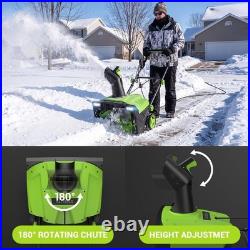 Steelite 20in 15A Corded Electric Snow Blower with LED Headlights 30 FT Distance