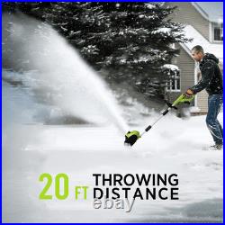 Steelite 21V 12 Inch Cordless Snow Shovel with 4.0-Ah Battery and Quick Charger
