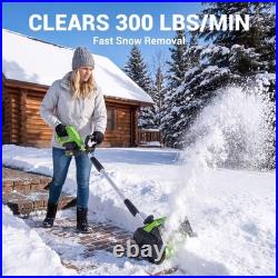 Steelite 21V 13 Cordless Snow Shovel Brushless with 4.0-Ah Battery and Charger