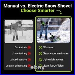 Steelite 21V 13 Cordless Snow Shovel Brushless with 4.0-Ah Battery and Charger