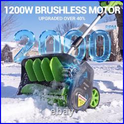 Steelite 42V(2x21V) 17in Cordless Snow Shovel on Wheels with 2x4.0 Ah Batteries
