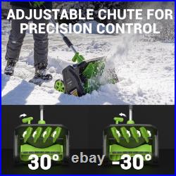 Steelite 42V(2x21V) 17in Cordless Snow Shovel on Wheels with 2x4.0 Ah Batteries