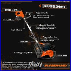 SuperHandy Electric Snow Thrower & Shovel 20V 2Ah Cordless Battery System