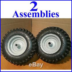 TWO 4.10-6 Snow Blower thrower TIREs RIMs WHEEL ASSEMBLY Americana 410-6 4.10x6