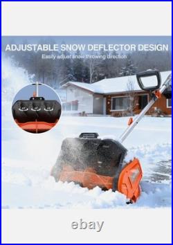 TaskStar Cordless Snow Shovel 16.5 Electric Shovel 2x5.0Ah Battery 23Ft Throw