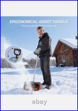 TaskStar Cordless Snow Shovel 16.5 Electric Shovel 2x5.0Ah Battery 23Ft Throw