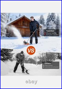 TaskStar Cordless Snow Shovel 16.5 Electric Shovel 2x5.0Ah Battery 23Ft Throw