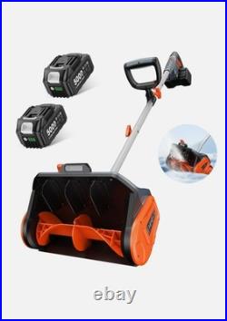 TaskStar Cordless Snow Shovel 16.5 Electric Shovel 2x5.0Ah Battery 23Ft Throw