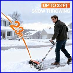 Taskstar 12x6 Cordless Snow Shovel Snow Electric Thrower Snow Blower 2x4000mah