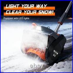 Taskstar 12x6 Cordless Snow Shovel Snow Electric Thrower Snow Blower 2x4000mah