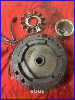 Tecumseh Flywheel with 5 Magnets & Ring Gear, Also Alt And Starter Cup. 8-10hp