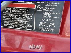 Toro 1800 Power Curve 16 Snow Blower 12 amp model 38025