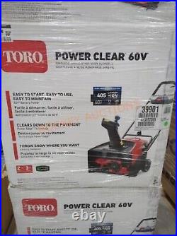 Toro 39901 e21 60V Cordless Electric Snow Blower Battery + Charger + shipping