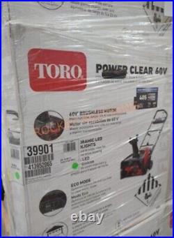 Toro 39901 e21 60V Cordless Electric Snow Blower Battery + Charger + shipping