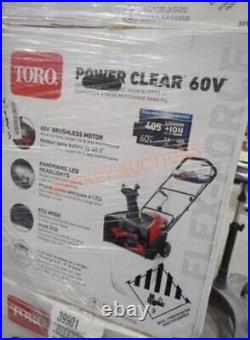 Toro 39901 e21 60V Cordless Electric Snow Blower Battery + Charger + shipping