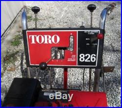 Toro Model 826 2 Stage Snow Blower