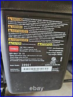 Toro Power Clear 21 39901 60V Brushless Snow Blower Batt & Charger 749.00 Msrp