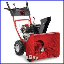 Troy-Bilt Snow Blower Electric Start Self Propelled Gas 24 Inch Clearing 2 Stage