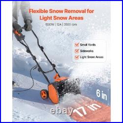 Uimoso 17 in Electric Snow Blower 12A Motor Snow Shovel, 20 ft Throwing Distance