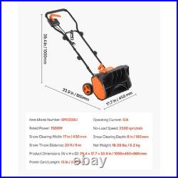 Uimoso 17 in Electric Snow Blower 12A Motor Snow Shovel, 20 ft Throwing Distance
