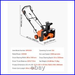 Uimoso 20 Electric Snow Blower 25 ft Throwing Distance 15A Snow Shovel Blower