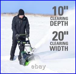 Ultimate 80V Cordless Snow Blower 20 Brushless Motor, Lightweight at 33 lbs